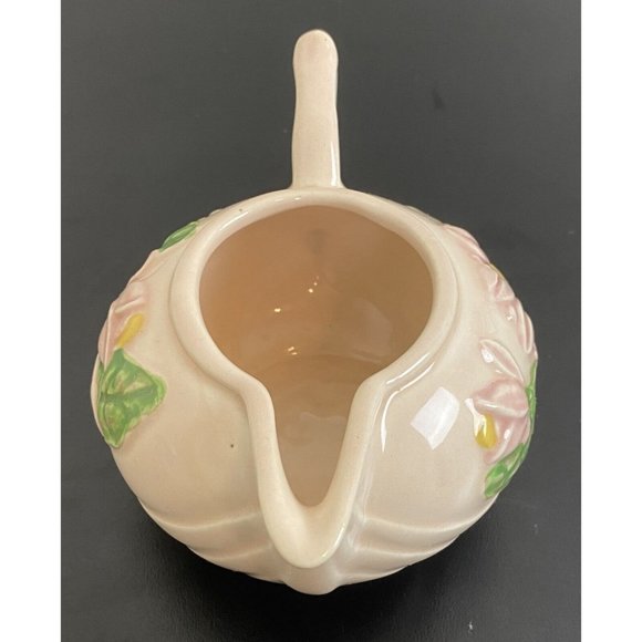 Hull Art Creamer Pink Magnolias Matt Finish H-21-3 3/4" USA Pink Pottery - Picture 5 of 8